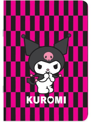 Kuromi 18,5*26 40 Yp Çiz. Stickerli Tel Dikişli Defter