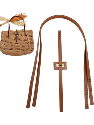 Angel Çanta Aksesuar Gerçek Deri Köprü Kilitli Çanta Seti Sütlü Kahve Renk Light Gold Metalli