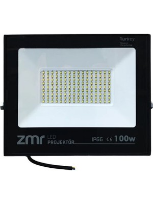 ZMR LED Projektör 100 Watt Slim Kasa 220V 6500K Beyaz Işık