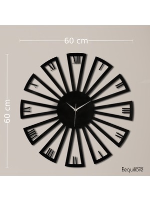 Equilibre Art Design Girassol Dekoratif Metal Duvar Saati