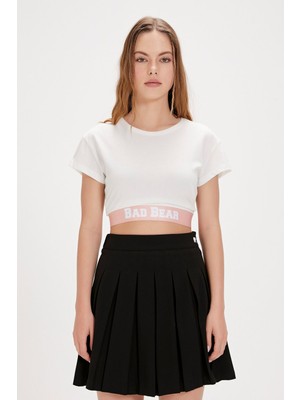 Bad Bear Della Beyaz Baskılı Kadın Tişört
