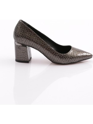 Dgn 3300-23Y Kadin Sivri Burun Kalin Topuklu Ayakkabi