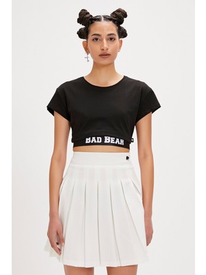 Bad Bear Della Siyah Baskılı Kadın Tişört