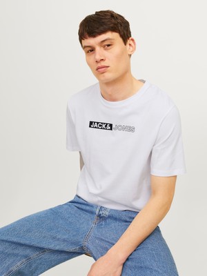 Jack & Jones Erkek Gögüs Baskili Tisört - Corplogo