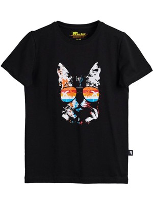 Bad Bear Manx Siyah Baskılı Çocuk Tişört