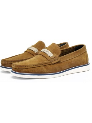 Ducavelli Trapani Deri Süet Erkek Günlük Ayakkabı Loafer Ayakkabı