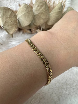 Nidi Store Altın Rengi Snake Unisex Bileklik