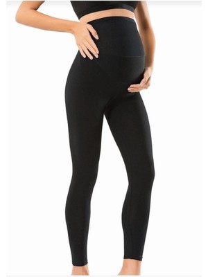 Bonbonetti Kadın Hafif Korseli Siyah Bel Ayarlı Yumuşacık Hamile Taytı