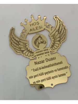 Plexim Kişiye Özel Araba Süsü Pleksi Dikiz Aynası Süsü Nazar Duası