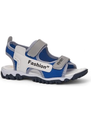 Prego (Arzen) Termo Kaymaz Taban Çift Cırtlı Çocuk Sandalet Saks Mavi