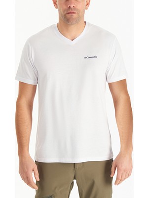 Columbia CSC M Basic SM Logo V Neck Erkek Kısa Kollu T-Shirt