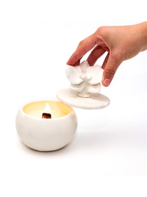 Missi Taştan Seramik Dark Amber Kokulu Cracklıng Vegan Mum (Çıtırtılı)