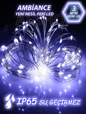 Alshop Yeni Nesil 3 m 30 LED Beyaz Peri Işıkları – Dekoratif, Enerji Tasarruflu ve Uzun Ömürlü Aydınlatma