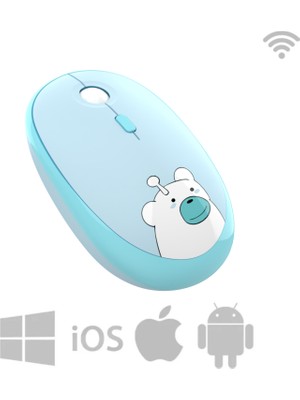 Geezer M2 Hello Bear 2.4g 1600DPI Sessiz Kablosuz Mouse 2 Butonlu Smk-M2 Ev - Ofis Kullanımına Uygun