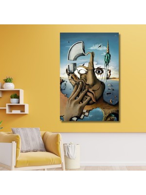 Gaagart Tekli Dikey Kanvas Poliklinik Tablosu Salvador Dali Silüet