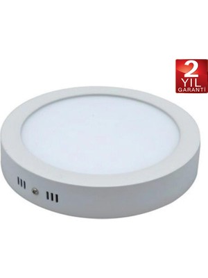 Alila LED PANEL 12W SIVA ÜSTÜ (Beyaz Işık) Yuvarlak 6500K/1320 LÜMEN