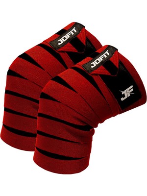 Jofit Knee Wraps / Diz Bandajı - 2'li Paket - Kırmızı-Siyah