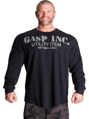 Gasp Thermal Gym Sweater, Asphalt