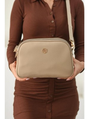 Lamia Shoes Lamia Kadın Suni Deri 3 Bölmeli Ayarlanabilir Çapraz Askılı Çapraz Ve Omuz Çanta