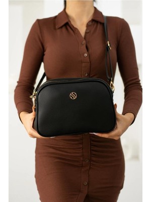 Lamia Shoes Lamia Kadın Suni Deri 3 Bölmeli Ayarlanabilir Çapraz Askılı Çapraz Ve Omuz Çanta