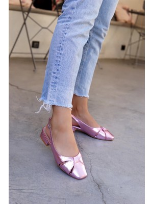 Laminta Goldie Şeker-Pembesi Düz Casual Kadın Babet