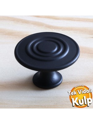 Badem10 Klas Daire Kulp Düğme Mat Siyah Mobilya Dolap Mutfak Dolabı Çekmece Kulpları Kapak Kulbu Kulb Metal