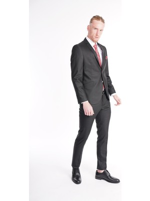 İntersivin Slim Fit 6 Drop Yünlü Likralı Takım Elbise