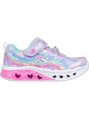 Skechers Flutter Heart Lights - Groovy Swirl Büyük Kız Çocuk Lavanta/Açik Mavi Işıklı Spor Ayakkabı 303253L Lvaq