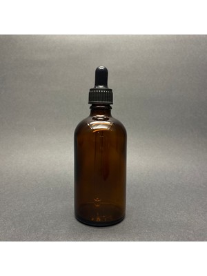 JUNİBELİW 4 Adet 100 ml Amber Cam Şişe Kapaklı Cam Damlalıklı Boş Çok Amaçlı Yağ Esans Şişesi 4X100ML