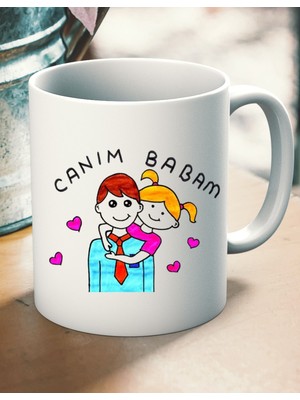 Seliness Design Babalar Gününe Özel Canım Babam Yazılı Kupa Strafor Köpükle Paketlenmiş Kırılmaz Premium Kalite Kupa