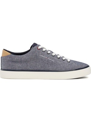 Tommy Hilfiger Th Hı Vulc Low Chambray Mavi Erkek Sneaker