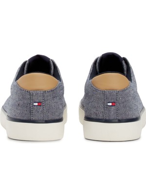 Tommy Hilfiger Th Hı Vulc Low Chambray Mavi Erkek Sneaker