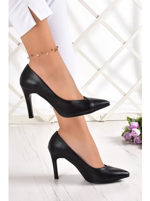 Erkan Saçmacı Veronica Siyah Vegan Jatqılı Stiletto