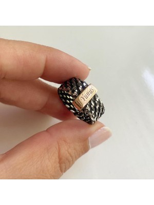 Simurg Jewellery Gümüş Örme Isimli Yüzük