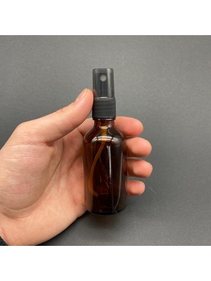 JUNİBELİW 4 Adet Çok Amaçlı Amber 50ML Sprey Fısfıs Kolonya Dezenfektan Cam Şişe Fıs Fıs 4X50ML