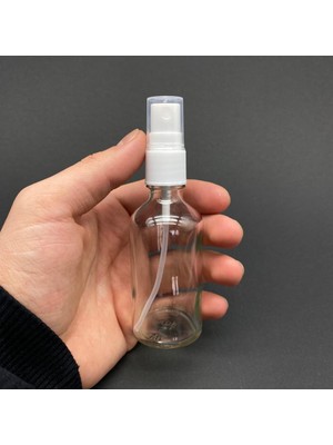 JUNİBELİW 7 Adet Çok Amaçlı Şeffaf 50ML Sprey Fısfıs Kolonya Dezenfektan Cam Şişe Fıs Fıs 7X50ML