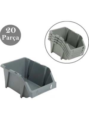 Venoa DG15 Depo Raf Düzenleyici Parça Saklama Avadanlık Kutusu 20 Parça 193X123X97 mm