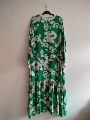 Çınar Butik Viscon Tesettür Elbise Yeşil - 42