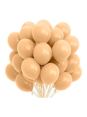 Balon Diyarı 50 adet Ten rengi Mat Pastel Balon + balon zinciri