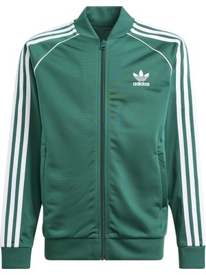 adidas Fermuarlı Yaka Düz Siyah Erkek Eşofman Üstü IN8477-SST Track Top