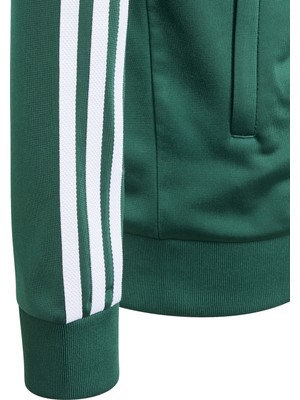 adidas Fermuarlı Yaka Düz Siyah Erkek Eşofman Üstü IN8477-SST Track Top