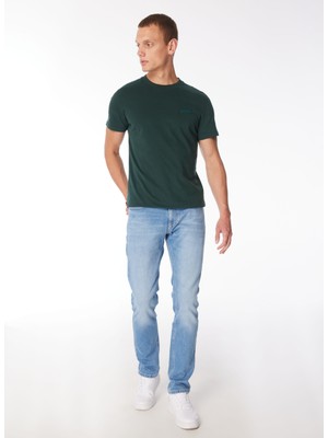 Superdry Bisiklet Yaka Düz Yeşil Erkek T-Shirt M1011245M20E_ESSENTIAL Logo Emb Tee