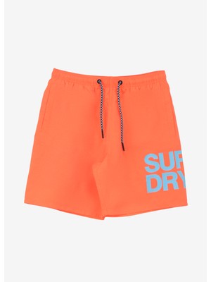 Superdry Turuncu Erkek Şort Mayo M3010228APY7_SPORTSWEAR Logo 17 Sw