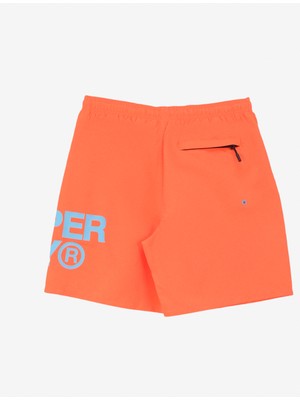 Superdry Turuncu Erkek Şort Mayo M3010228APY7_SPORTSWEAR Logo 17 Sw