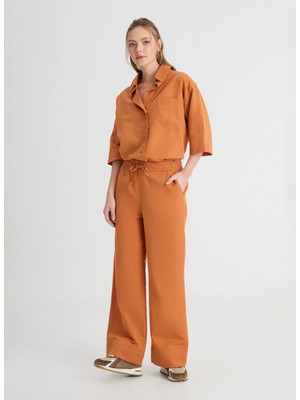 Wrangler Normal Bel Geniş Fit Kahve Kadın Pantolon W241596220-LOOSE Pantolon