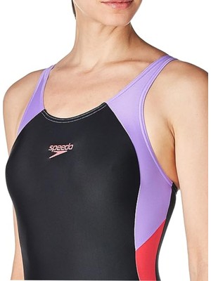 Speedo Siyah - Mor Kadın Mayo 8-00370916661-SPEEDO Colbl Spl Mbk