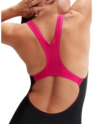 Speedo Siyah - Pembe Kadın Mayo 8-1347417215-SPEEDO Medley Logo Mdl