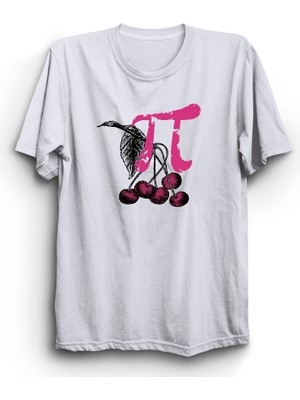 The Fame Cherry Pi, Pi Sayısı ve Kiraz, Mizah Tasarım Baskılı, %100 Pamuk Tişört