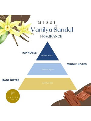 Missi 220 ml Siyah Kare Cam Şişe Seramik Çiçek Taş Bambu Çubuklu Vanilya Sandal Oda Kokusu