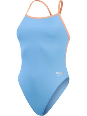 Speedo Solid V Back Kadın Mayosu (Mavi)